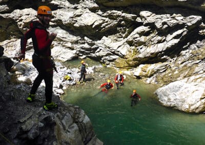 Bregenz Canyoning Sprung Sonne