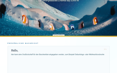 Gutschein Iglu-Übernachtung „Träume“