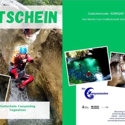 Gutschein Canyoning Tagestour