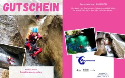 Gutschein Familiencanyoning