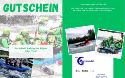 Gutschein Rafting im Allgäu oder Tirol
